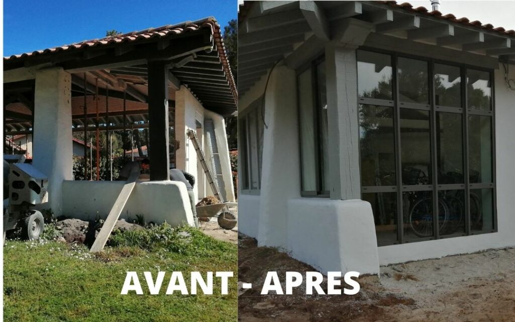 Photographie d'une rénovation complète en Menuiseries Alu