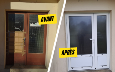 Porte d&rsquo;entrée aluminium blanche : allier design Schüco et sécurité